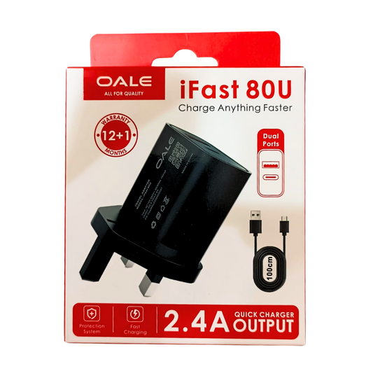 OALE iFast 80U 2.4 Output Quick Charger( Type C)