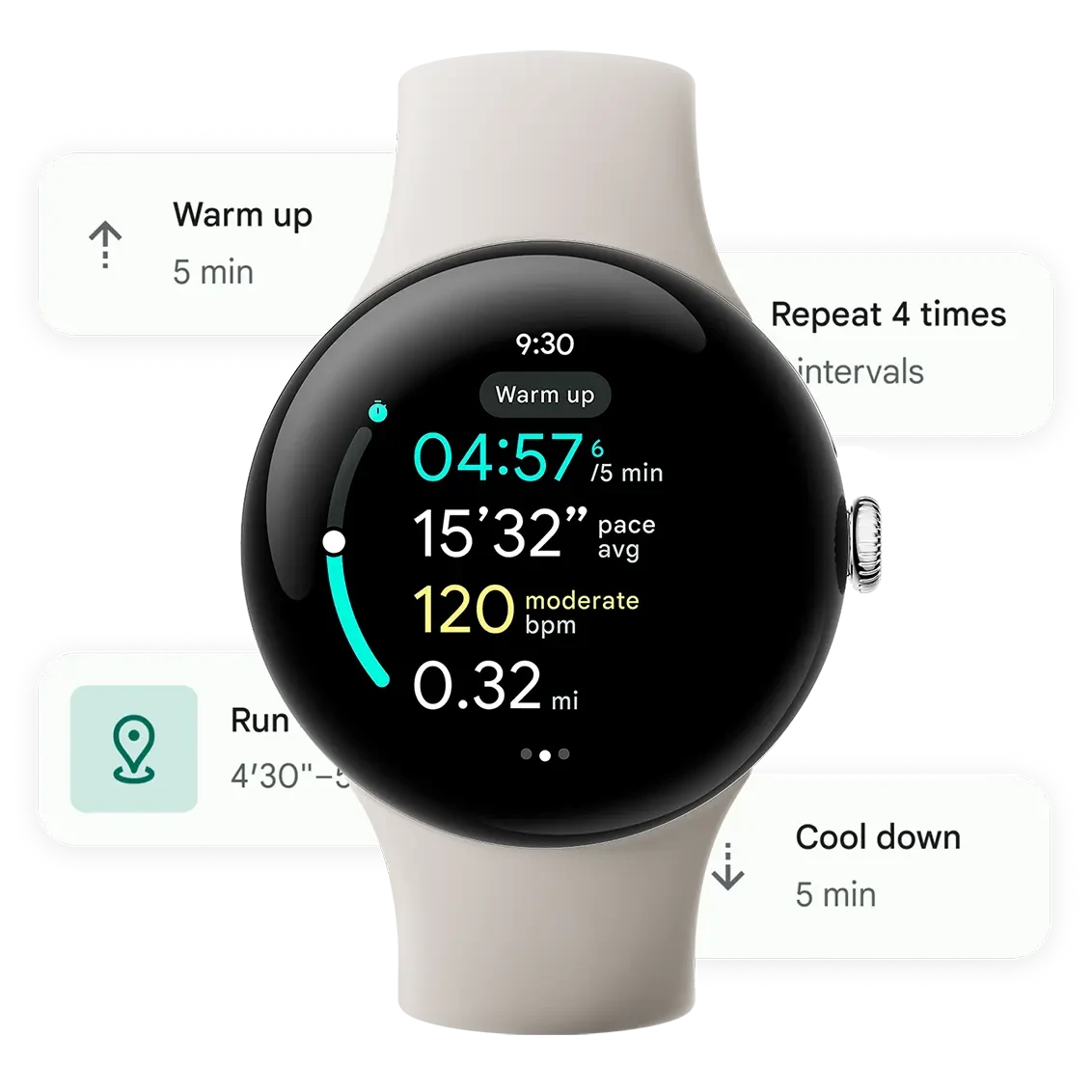 ساعة ذكية واي فاي جوجل بيكسل Google Pixel Watch Wifi Connected